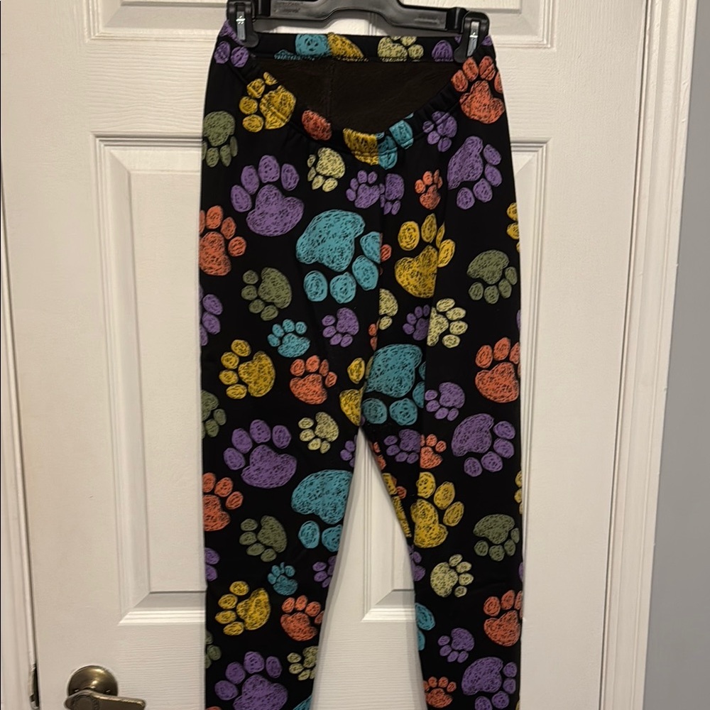 Colorful Paw Print Leggings